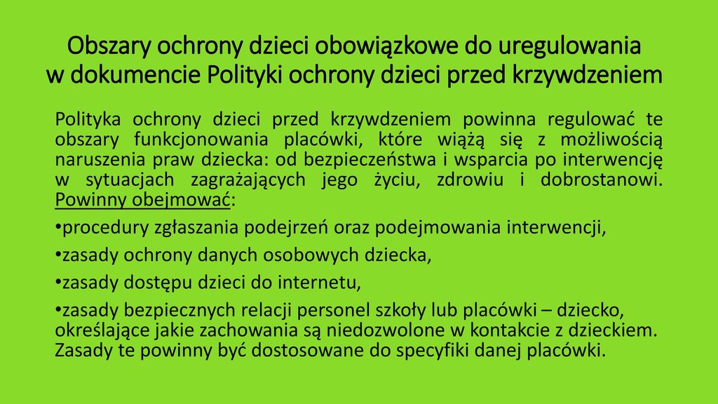 Polityka Ochrony Dzieci Przed Krzywdzeniem Ppt Pobierz